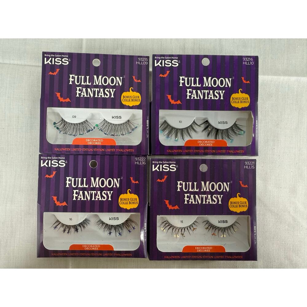NEW Kiss Halloween Limited Edition Decorated False Lash Full Moon Fantasy